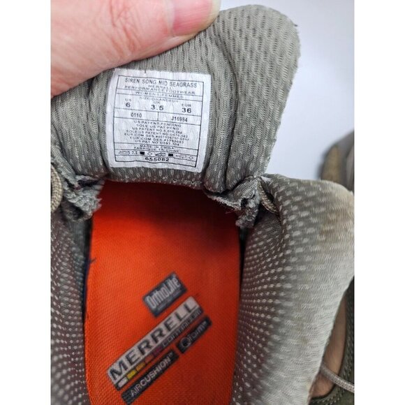 Women's Merrell Siren Song Mid Sport Boots Seagrass Size 6 - Picture 6 of 6